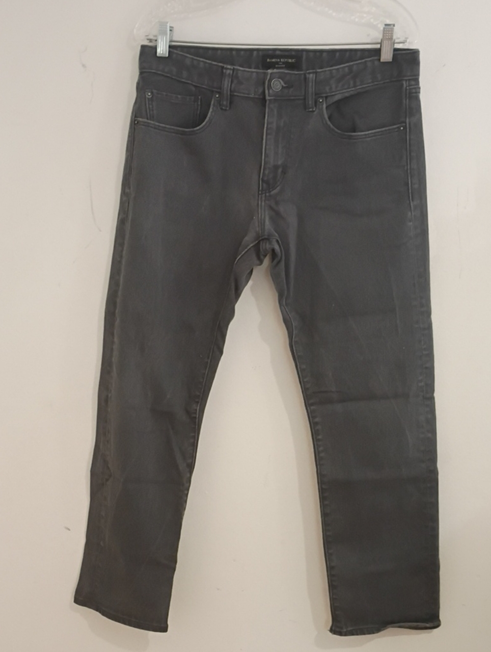 Banana Republic Men's Slim Straight Jeans in Charcoal Gray